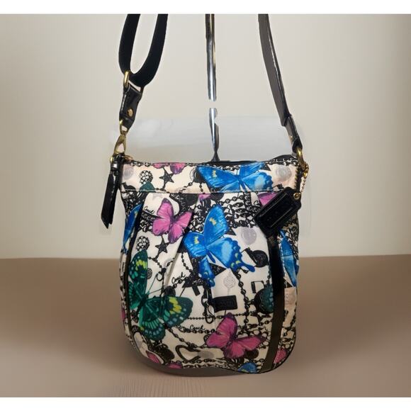 Rare Limited Print Coach F49149 Poppy Butterfly Print Swingpack Crossbody Bag - Picture 8 of 15